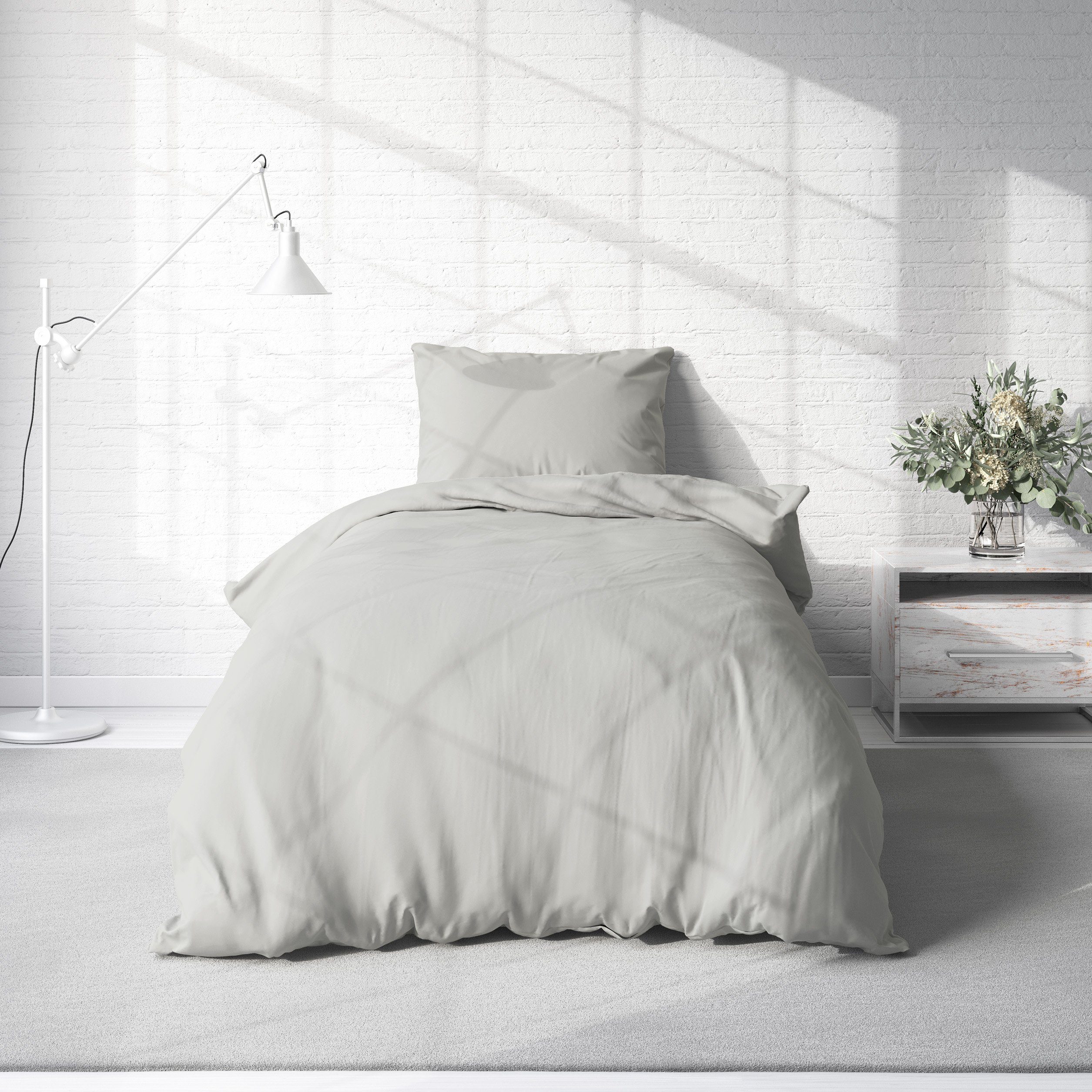 One Home Bettwäsche Unifarben Einfarbig, Renforcé, 2 teilig, Baumwolle mit günstig online kaufen