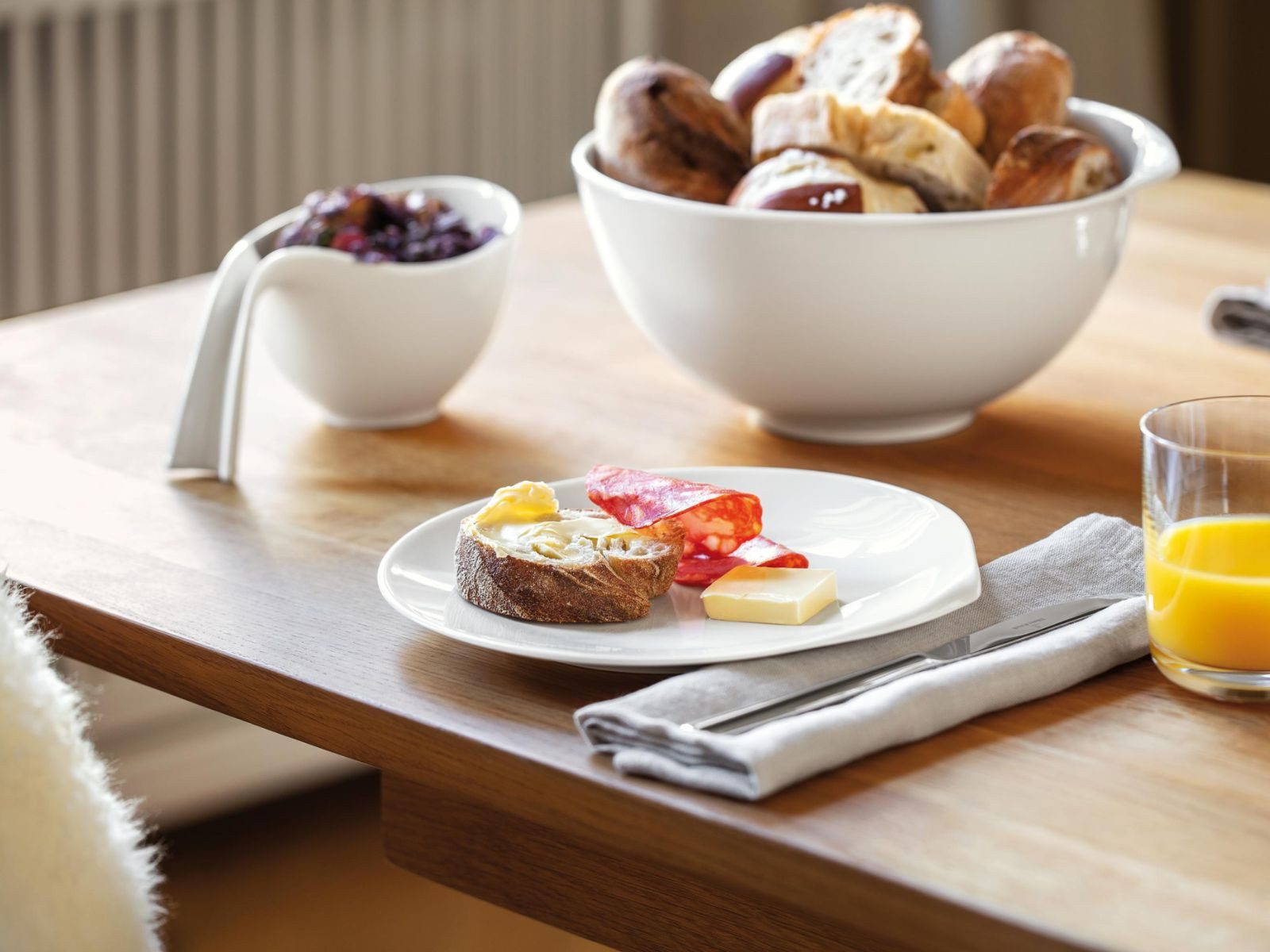 Villeroy & Boch Teller-Set Flow Speiseteller 28cm Set6, Premium Porcelain – Bild 4 von 5