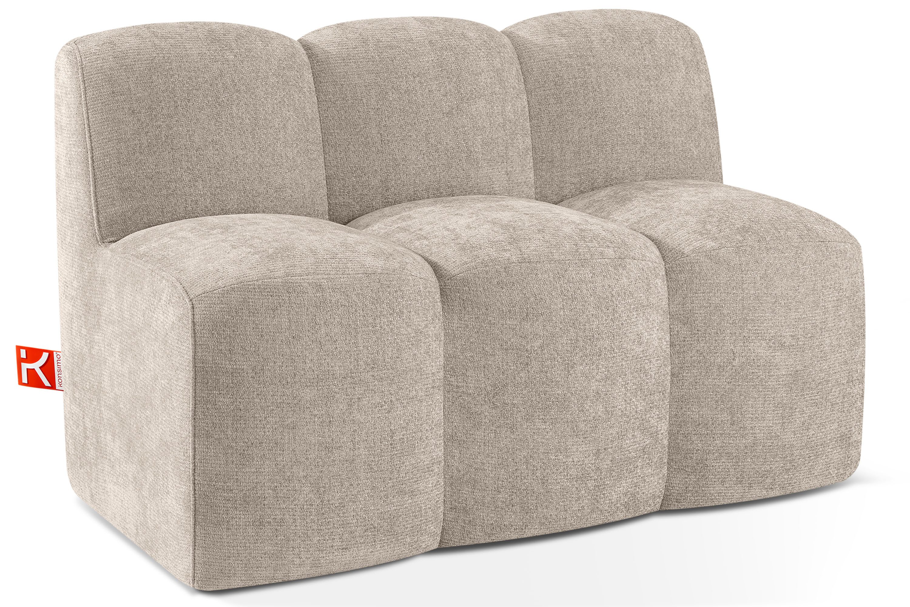 KONSIMO® Sofa BRESCO Einzelsofa, Küchenbank, Polsterbank, hergestellt in der EU, Breite: 120 cm, Küchensofa, Sitzbank, Chenille-Stoff, 3 Breiten zur Auswahl