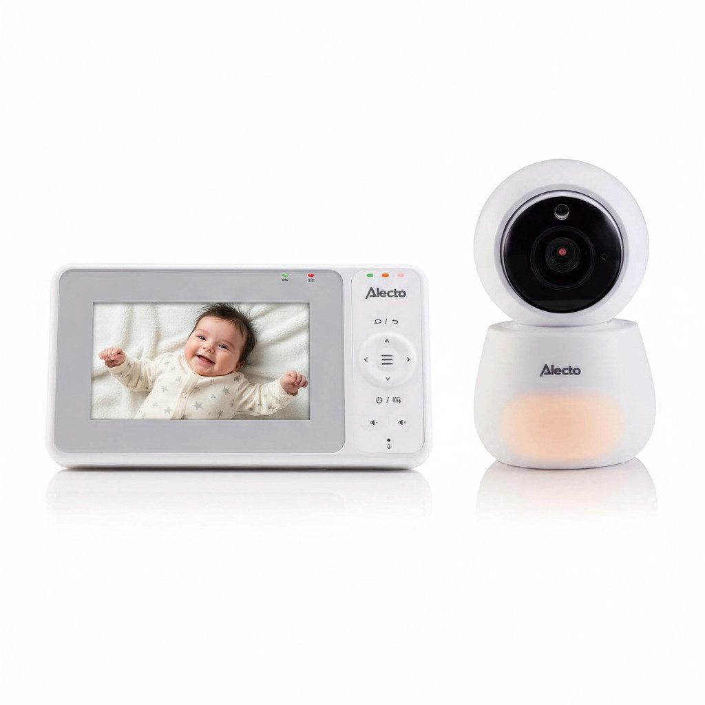 Alecto Video-Babyphone DVM2043, 1-tlg., Babyphone 4,3"-Display, ferngesteuerte Kamera (S/N), Nachtlicht