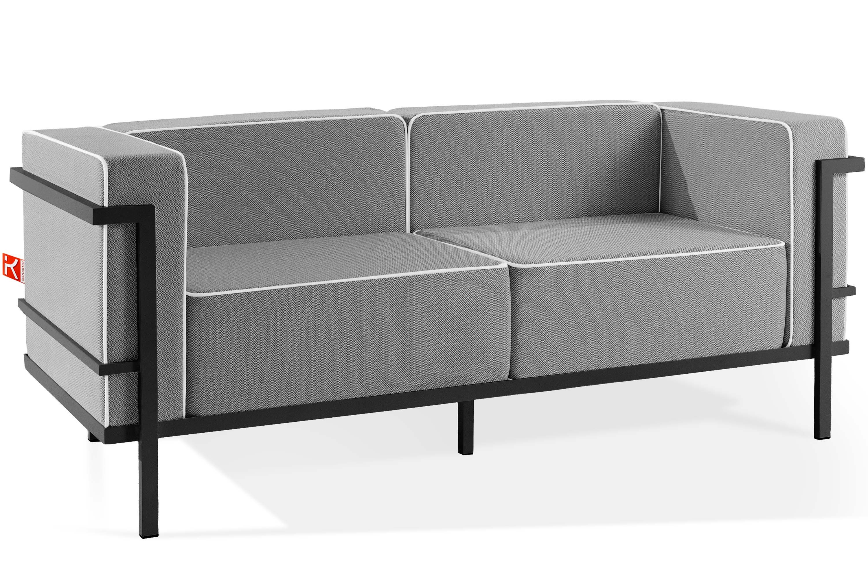 KONSIMO® Loungesofa TRIGLO Sofa 2-Personen, Stahlrahmen, handgefertigt, Superrobuste Bezugsstoffe, hergestellt in der EU, Gewicht: 35 kg