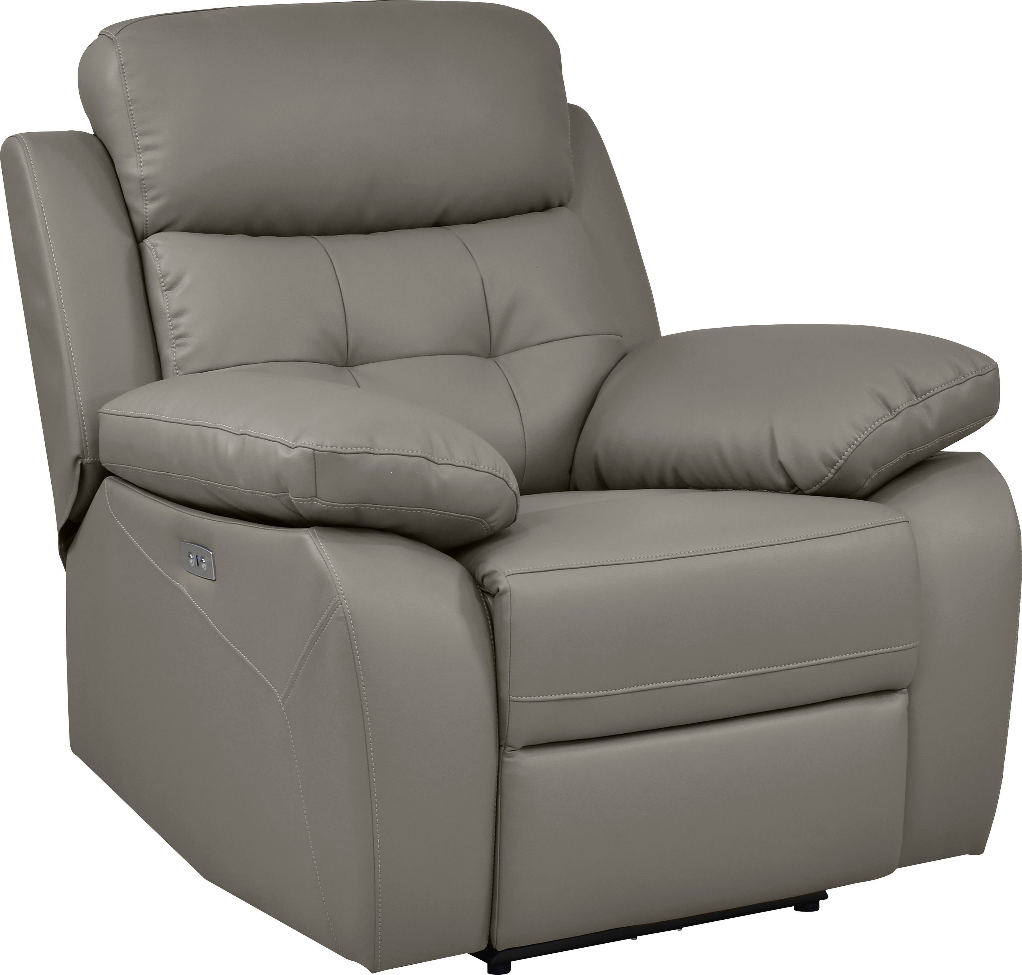 OTTO home Relaxsessel Lannilis mit Liegefunktion, Fernsehsessel, mit manueller und elektrischer Relaxfunktion, hellgrau