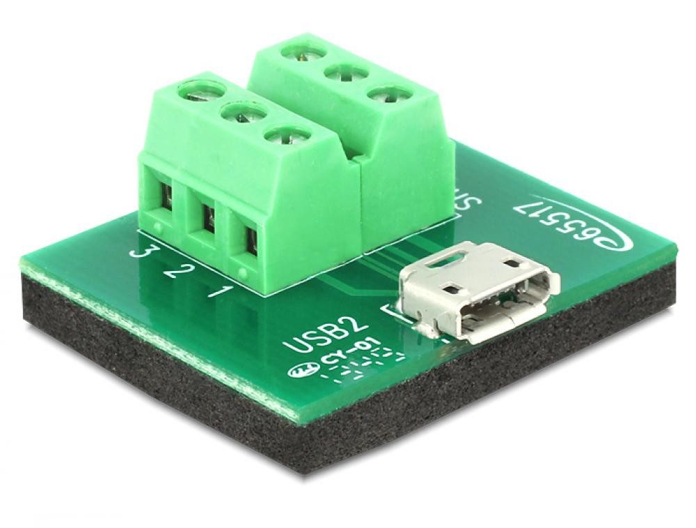 Adapter Terminalblock - Micro USB 2.0 B Buchse Adapter