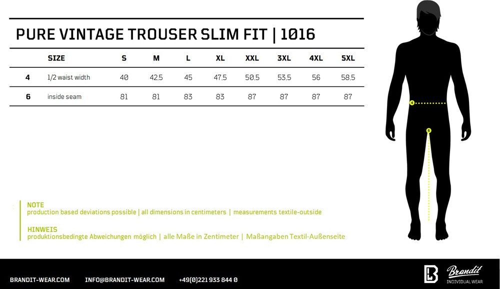 Brandit Cargohose Pure Slim Fit Pants