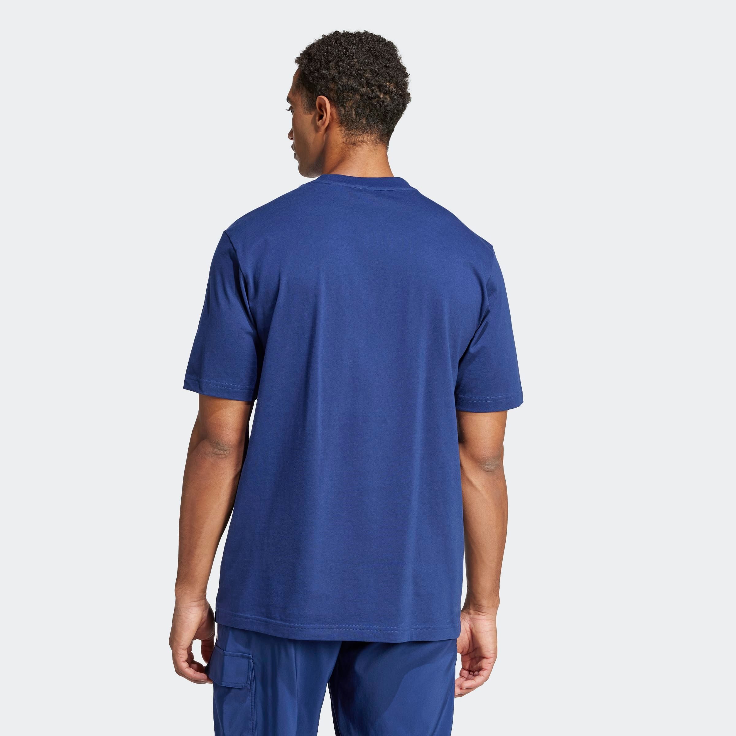 adidas Sportswear T-Shirt ESSENTIALS LINEAR SINGLE JERSEY überschnittene Schultern, Kurzarmdesign, aus Baumwolljersey – Bild 3 von 5