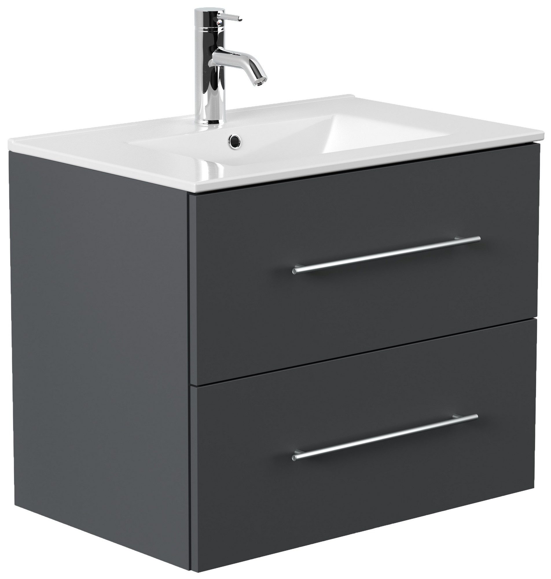 Posseik Badmöbel-Set Badmöbel Waschplatz "Homeline 70" Grafit