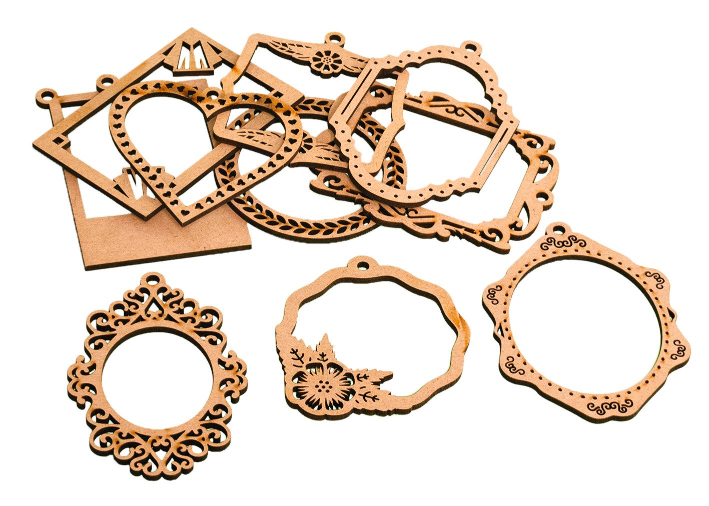 Papermania Rahmen Holzformen, 10 Stück günstig online kaufen