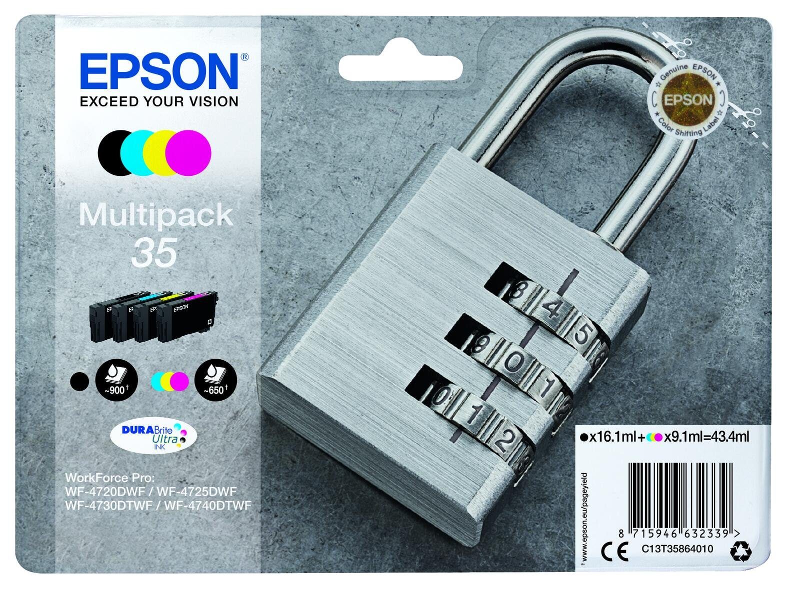 Epson Epson 35 Schloss Druckerpatronen 4er Multipack Tintenpatrone