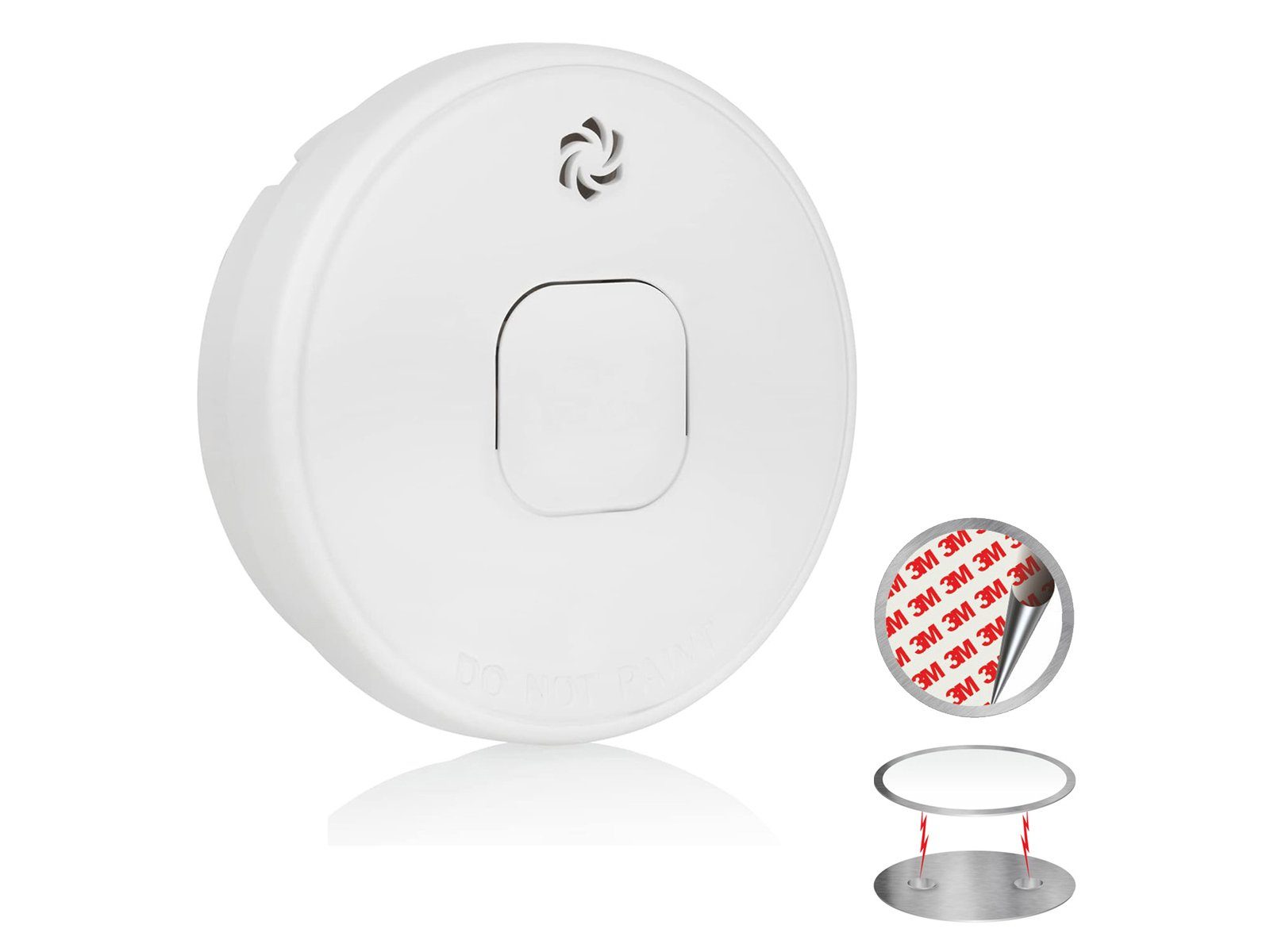 smartwares Rauchmelder (Brandmelder mit 10Jahres Batterie & Magnethalter, Weiß, Ø 10cm)