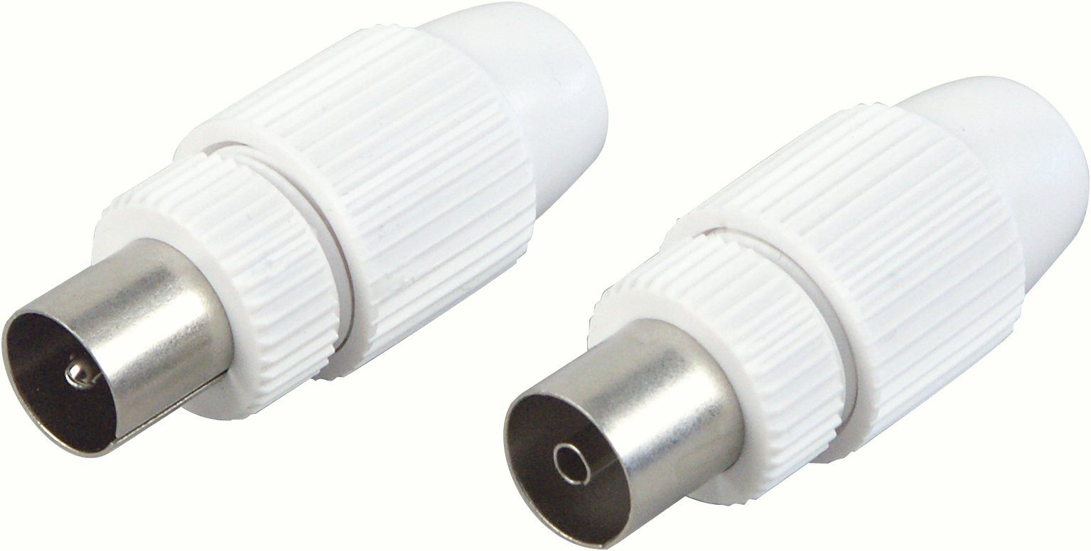 Schwaiger KST1121 532 TV-Adapter IEC Stecker zu IEC Buchse, für den Antennenanschluss