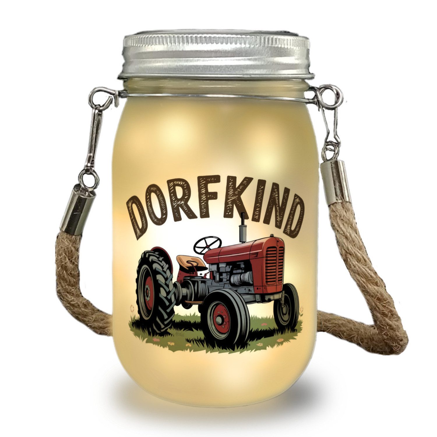 speecheese Dekolicht Roter Traktor Dorfkind Solarlicht