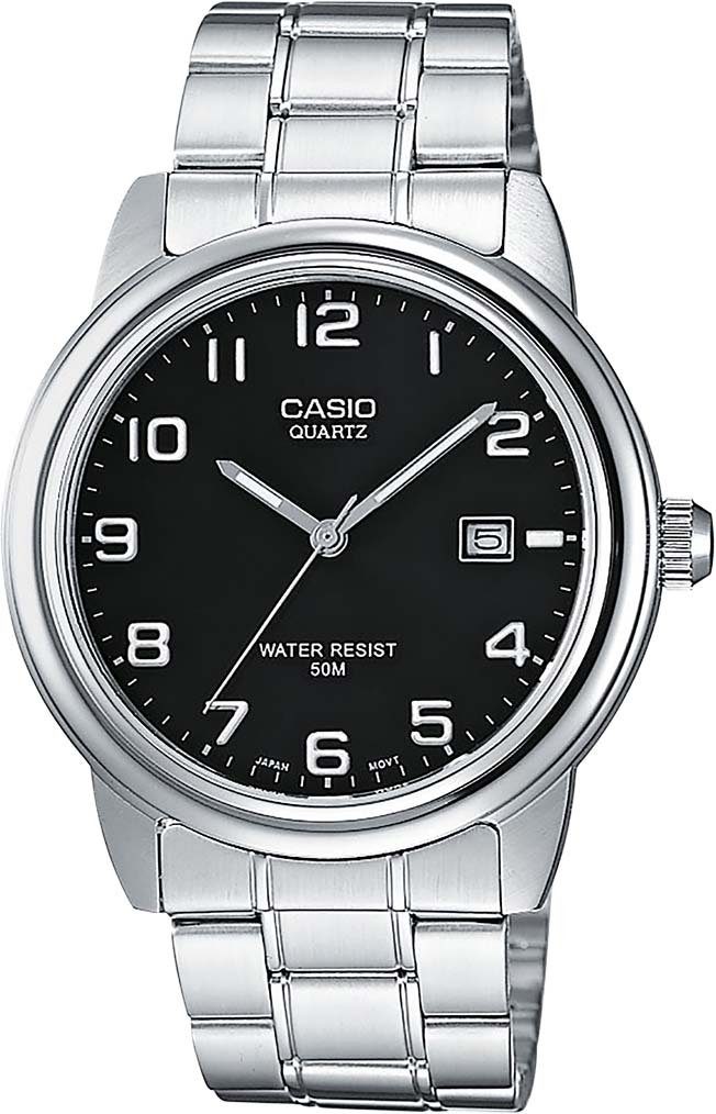 Casio Collection Quarzuhr MTP-1221A-1AVEG, Armbanduhr, Herrenuhr, Damenuhr, analog, Datum, Neo-Display