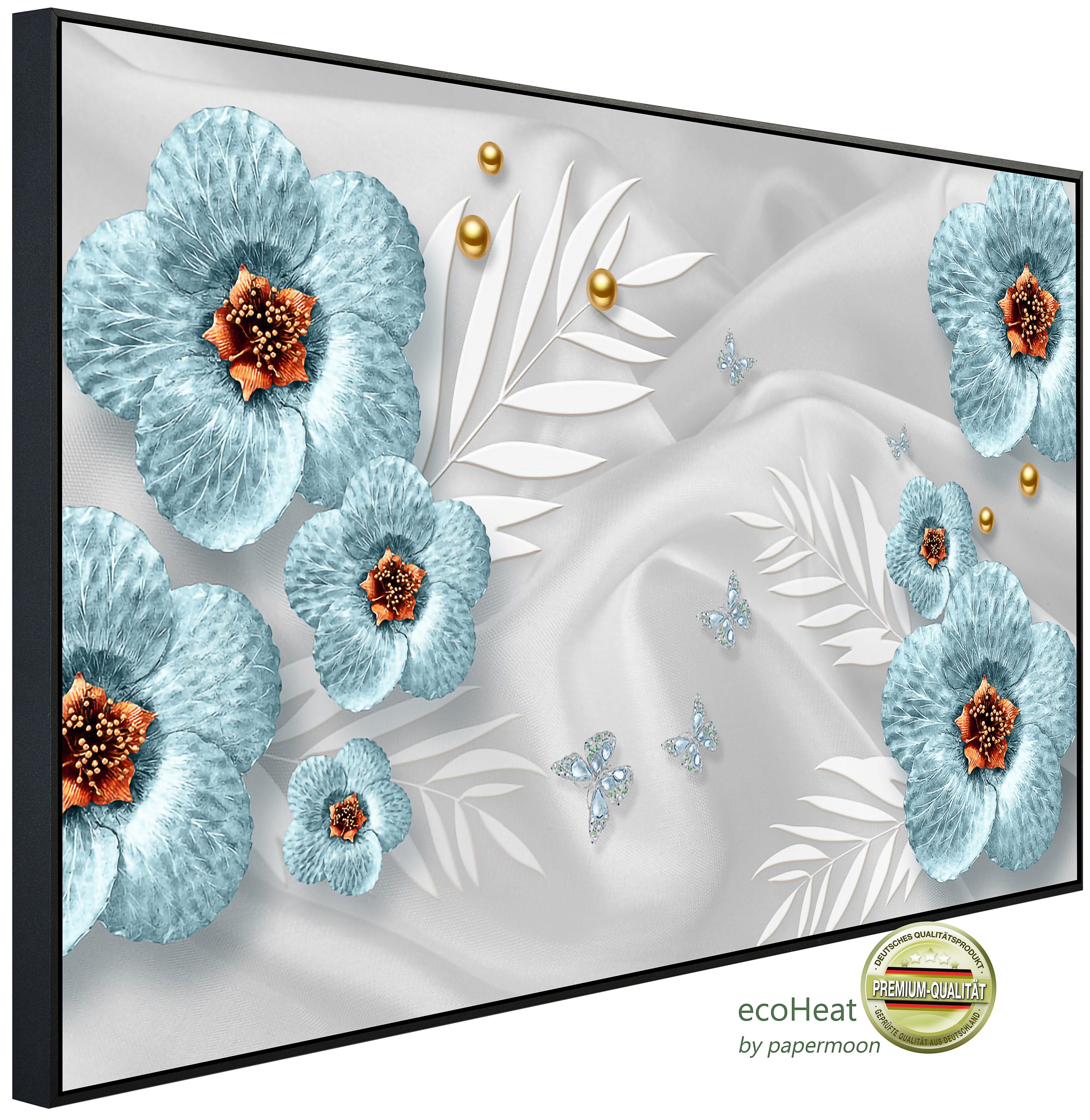 Infrarotheizung INFRAROT-BILD-HEIZUNG, Muster mit Blumen