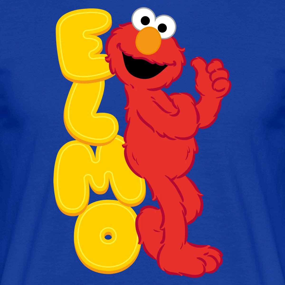 Spreadshirt T-Shirt Sesamstraße Elmo Mit Schriftzug Männer T-Shirt (1-tlg)