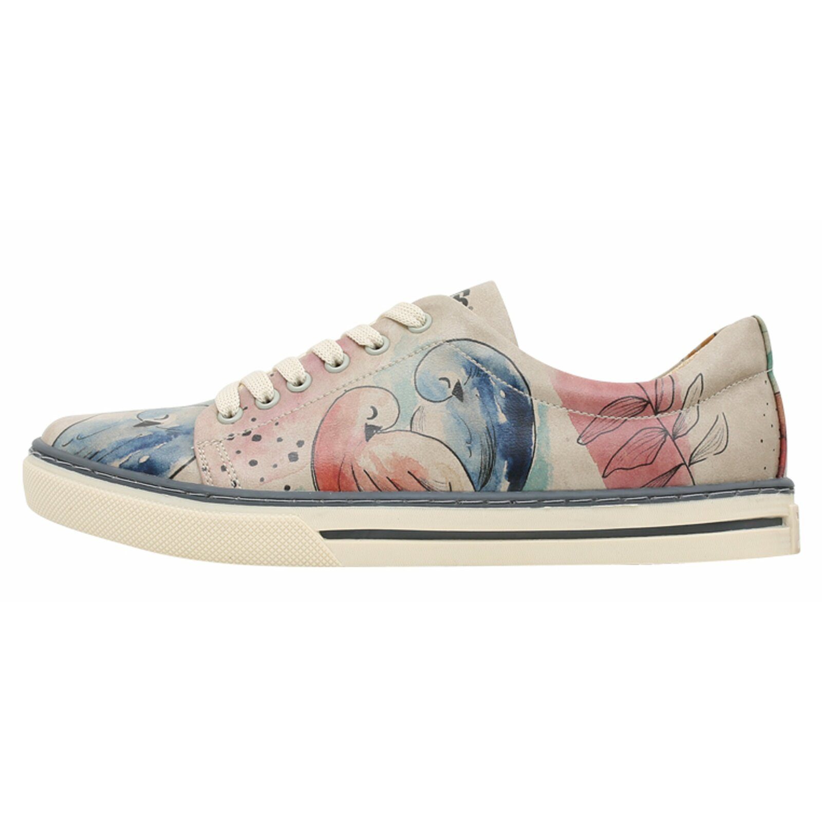 DOGO Classic Schnürsneaker A Pair Of Doves Damen Sneaker Sneaker Handgefertigt