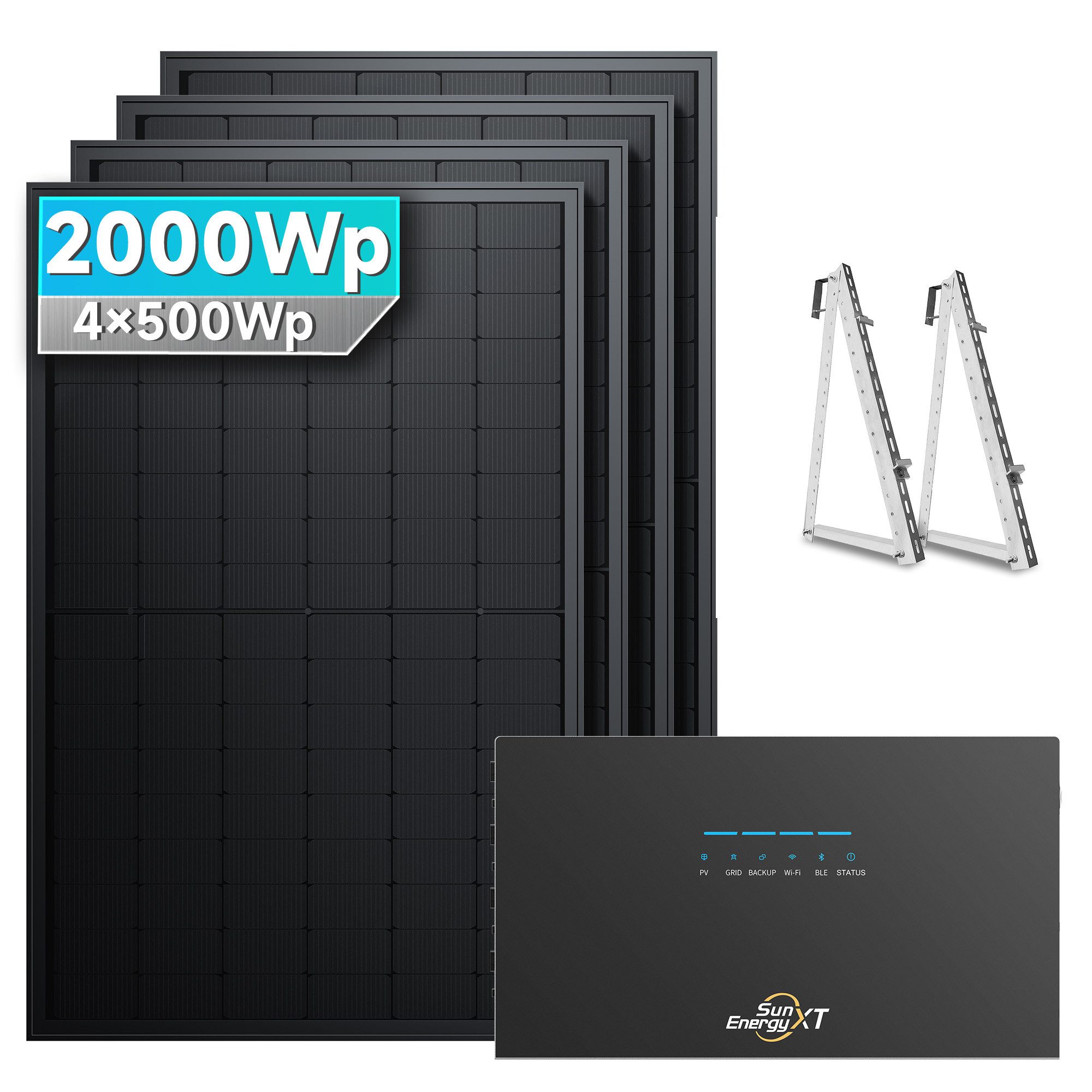 SolarMars Balkonkraftwerk mit Speicher SunEnergyXT 500 PRO 2000Wp/5kWh