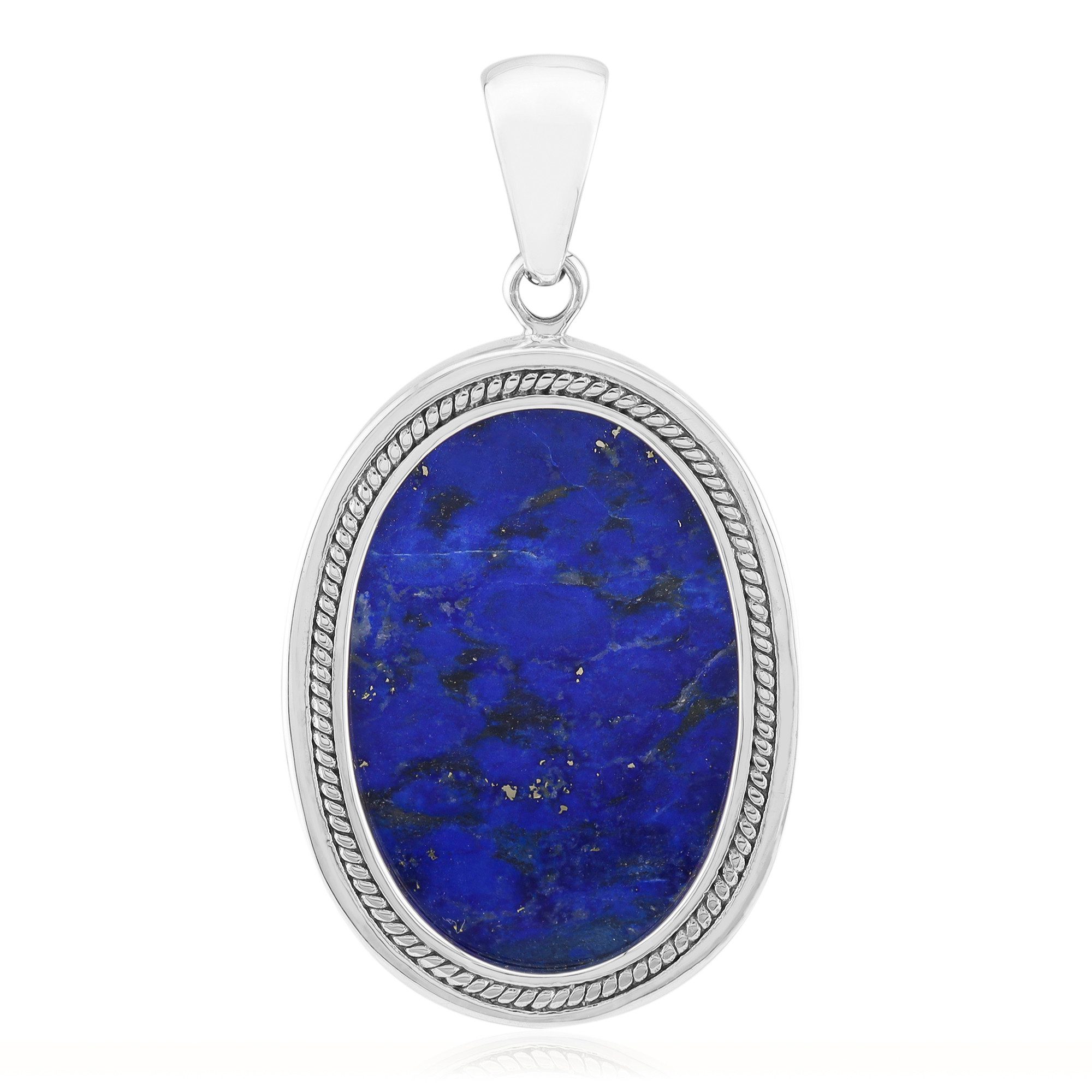 Cavill Kettenanhänger Anhänger aus afghanischem Lapislazuli und oxidiertem Silber (1-tlg)