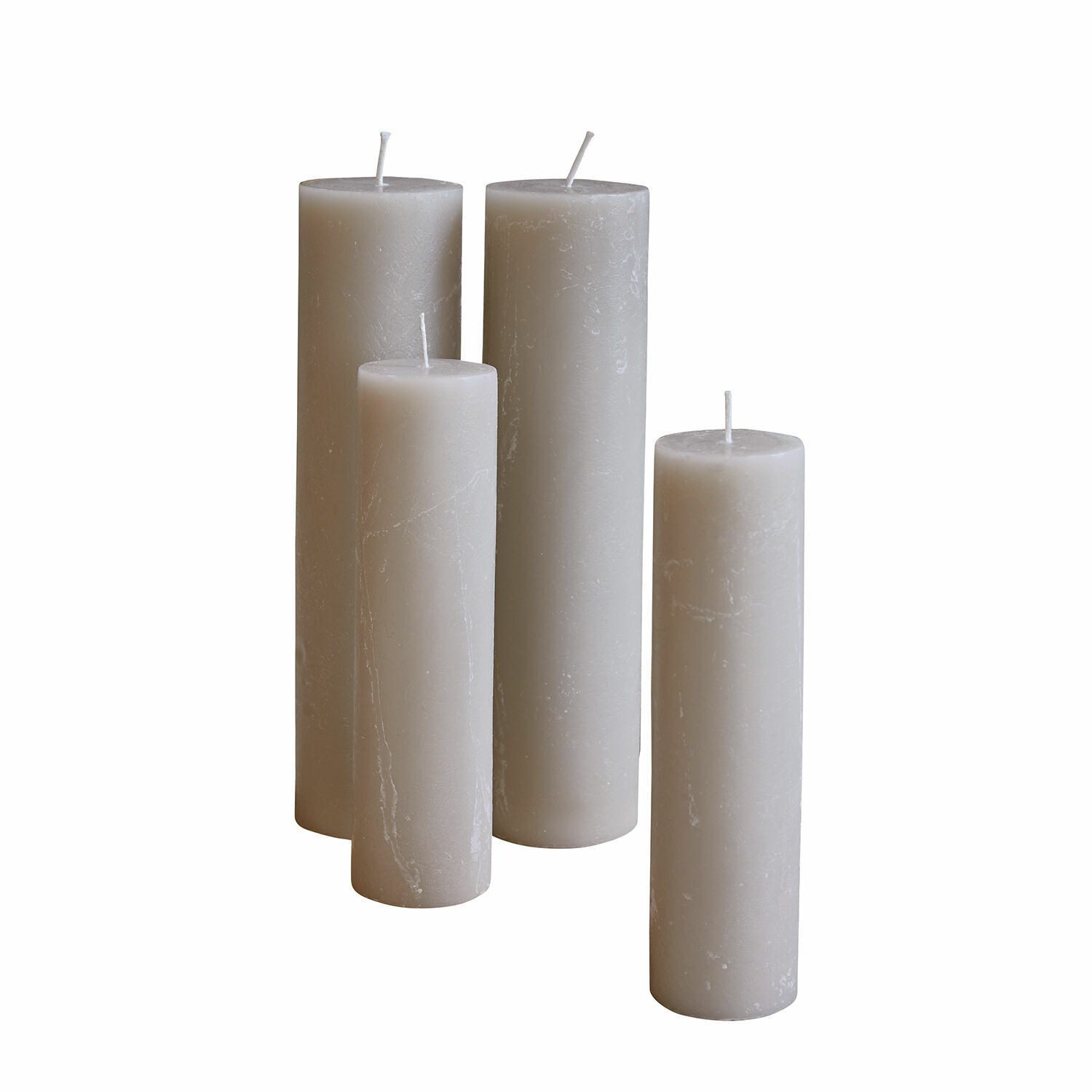 Mirabeau Stumpenkerze Kerze 4er Set Avinal taupe (4er Set, 4er Set), none