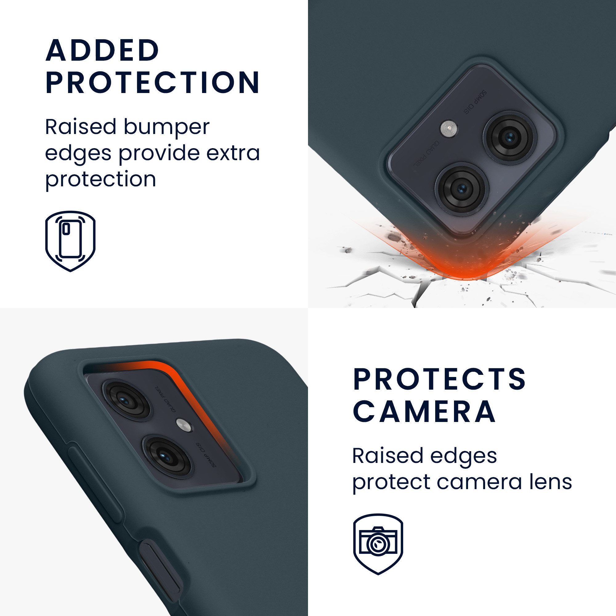 kwmobile Handyhülle Handyhülle für Motorola Moto G54 5G Hülle, Weiches Handy Silikon Case - Schutzhülle Cover
