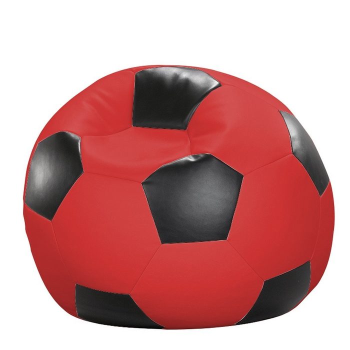 Giantore Sitzsack Sitzkissen Fußball- aus Kunstleder Ø 90 cm