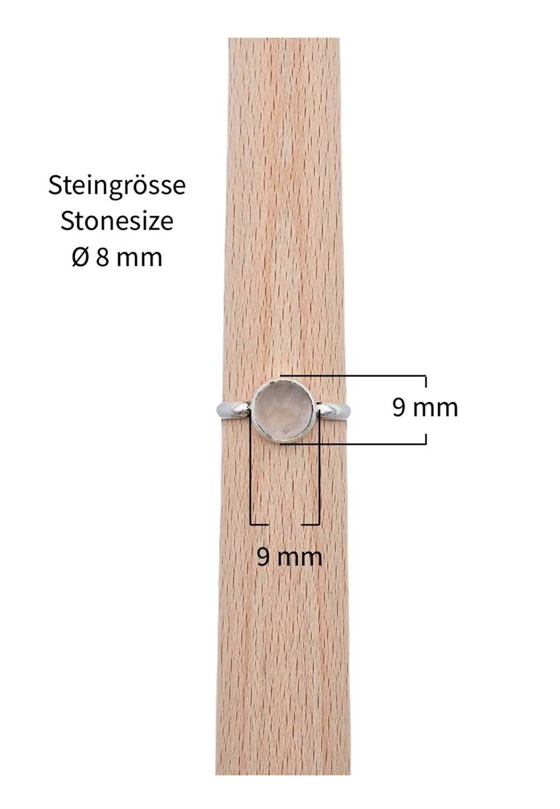 Silberring mantraroma Rosenquarz 925er mit Silber