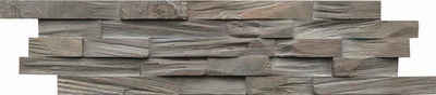 Wandpaneel Muster Indo Echtholzpaneel Beachwood, BxL: 15x61 cm, 0,106 qm, (Packung, 1-tlg) schallreduzierende Wandverkleidung mit 3D-Effekt