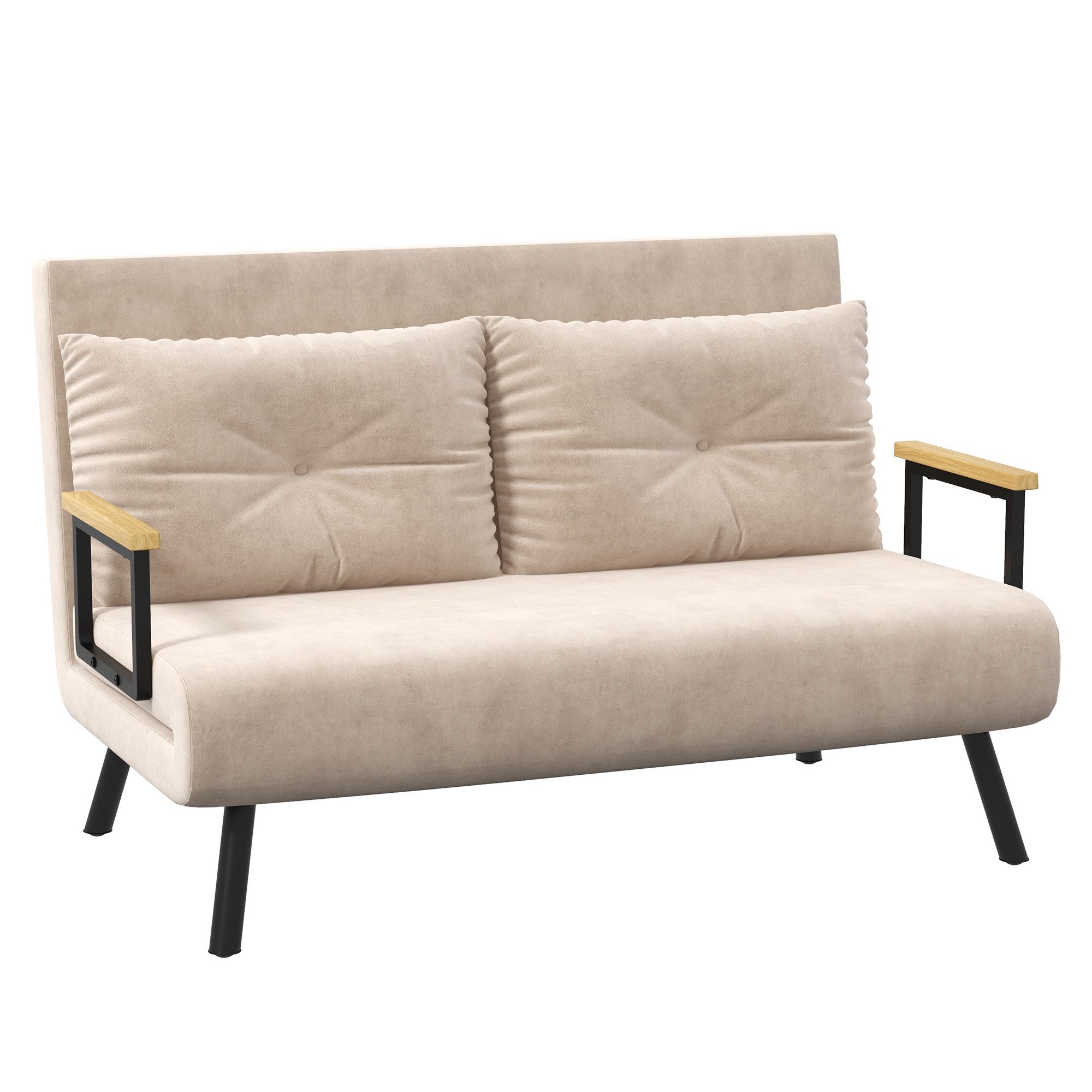 HOMCOM Schlafsofa Relaxsessel mit Bettfunktion, Klappsofa günstig online kaufen