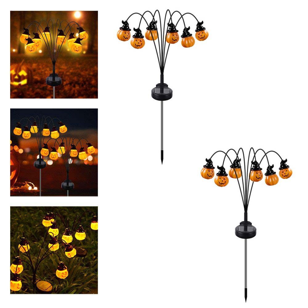 nsihing Gartenleuchte Halloween Solarleuchten für Garten, Kürbis SolarLichter