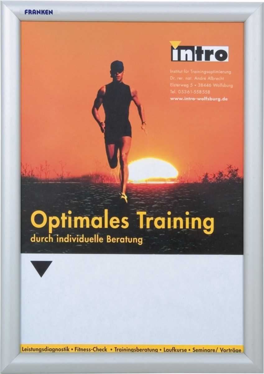 FRANKEN Stehsammler Wechselrahmen silber Aluminium Klapprahmen 32,2x44,5 cm Durchsichtig