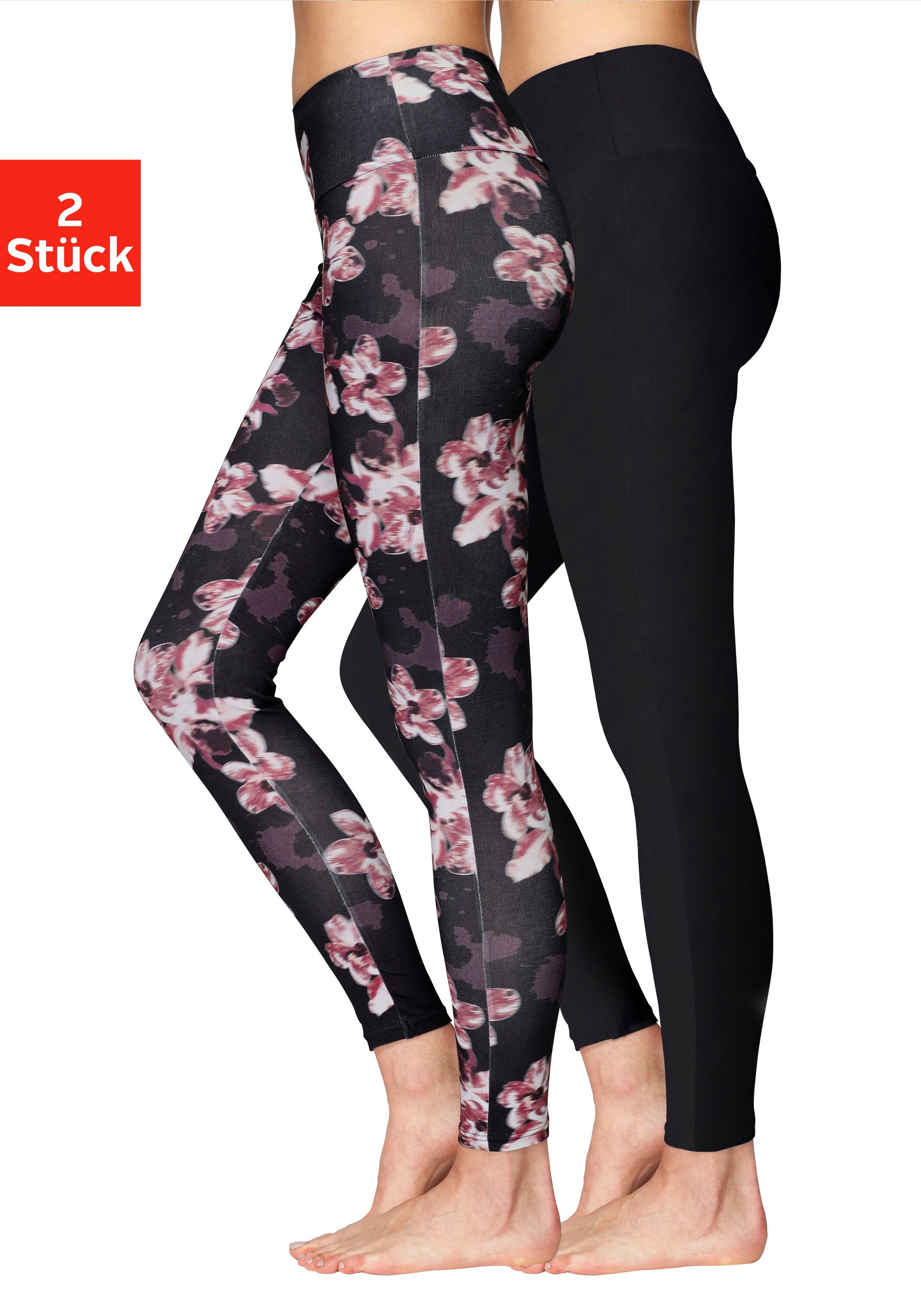 bedruckt H.I.S (2er-Pack) Leggings in und uni