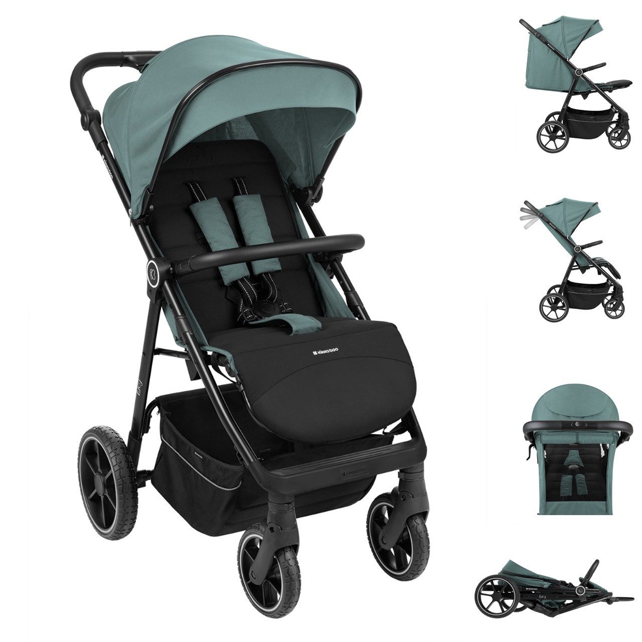 Kikkaboo Kinder-Buggy Kinderwagen Lucy Gurt, Rückenlehne verstellbar Federung Hinterradbremse