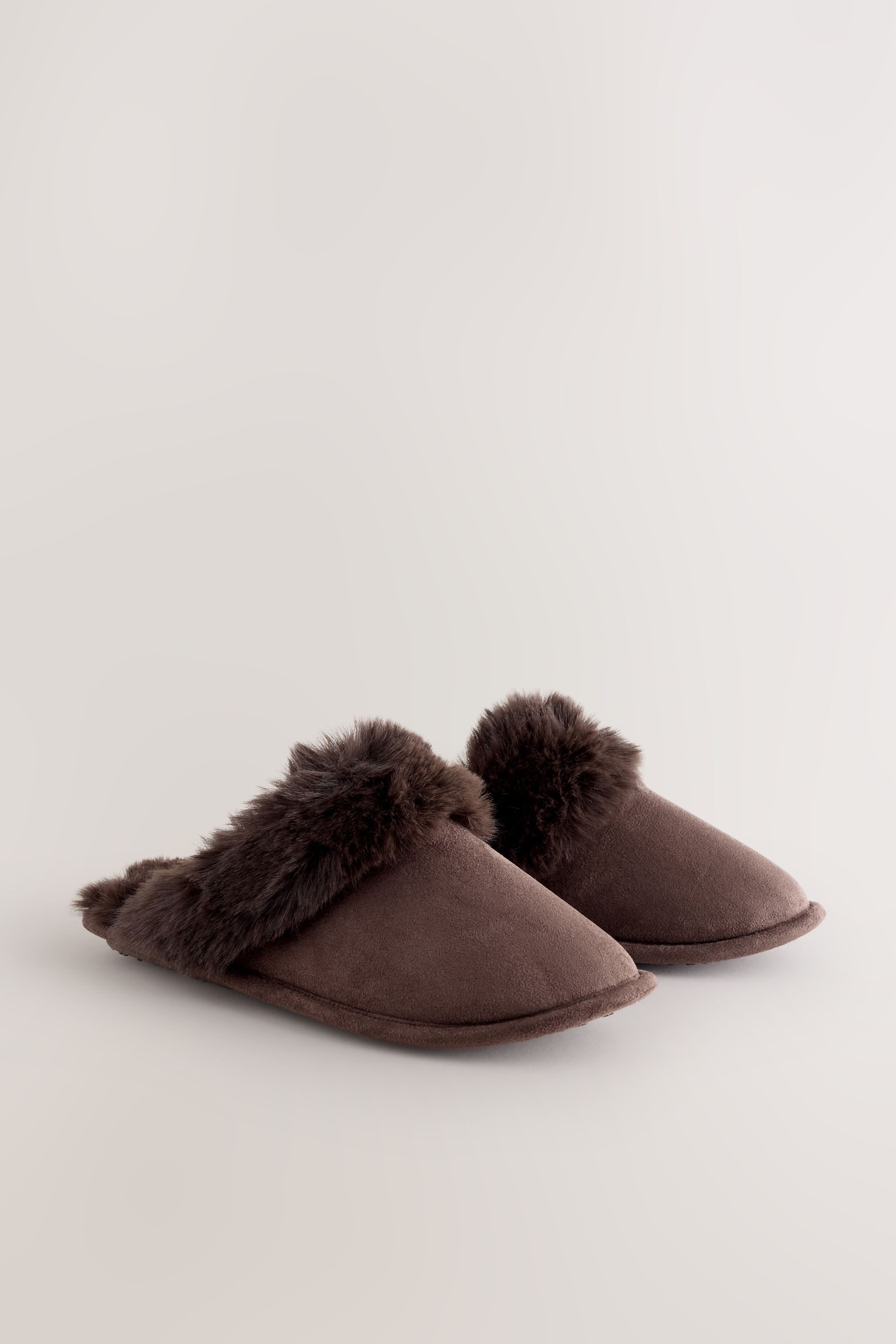 Next Hausschuhe aus Veloursleder mit Kunstfell Hausschuh (1-tlg)