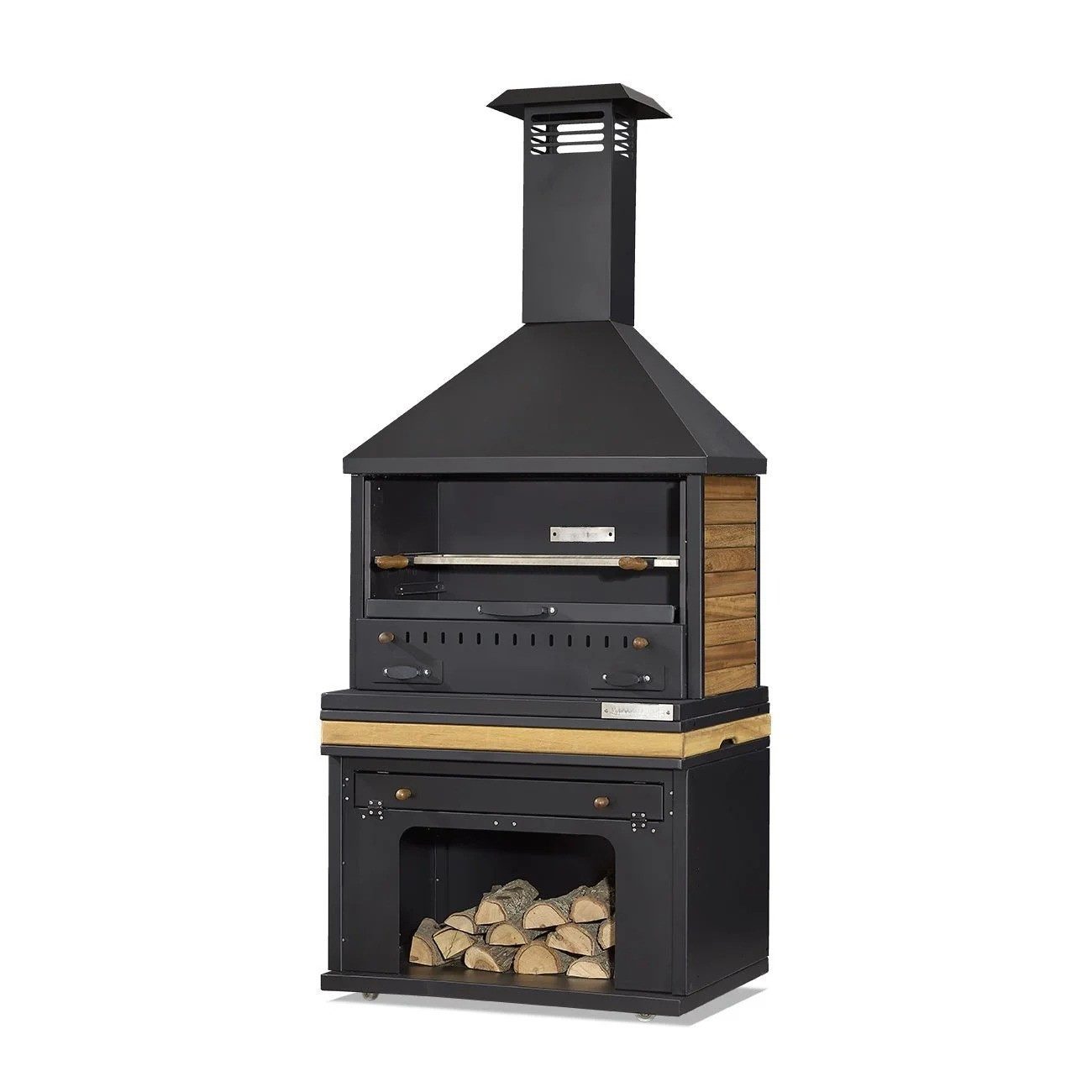 JVmoebel Grillkamin Moderne Außenküche aus robustem Material mit Grill und Arbeitsflächen, Made in Europe
