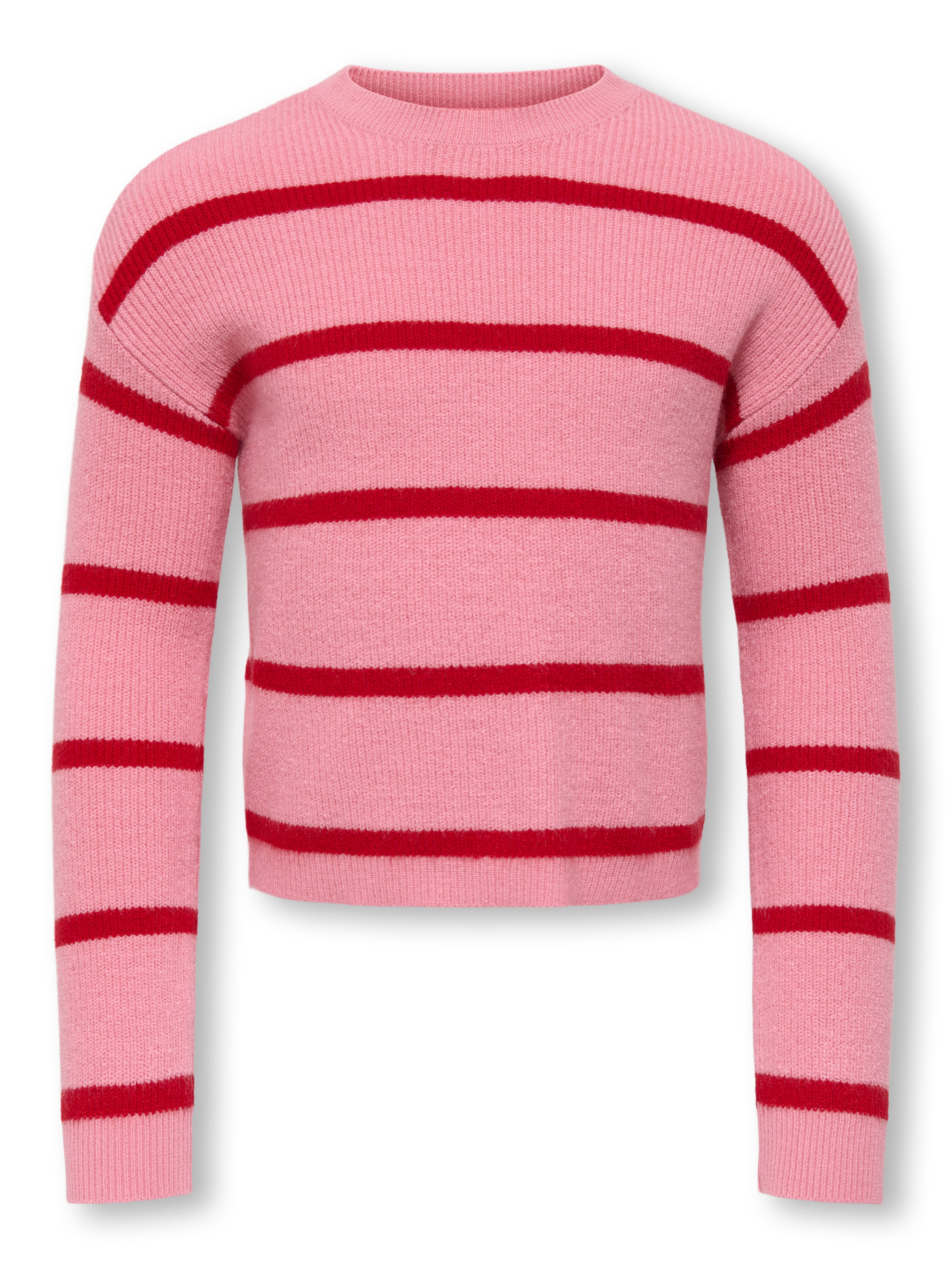 KIDS ONLY Strickpullover KMGFRANCA LIFE SHORT LS STRIPE KNT NOOS Viskosemischung, loose fit – Bild 2 von 3