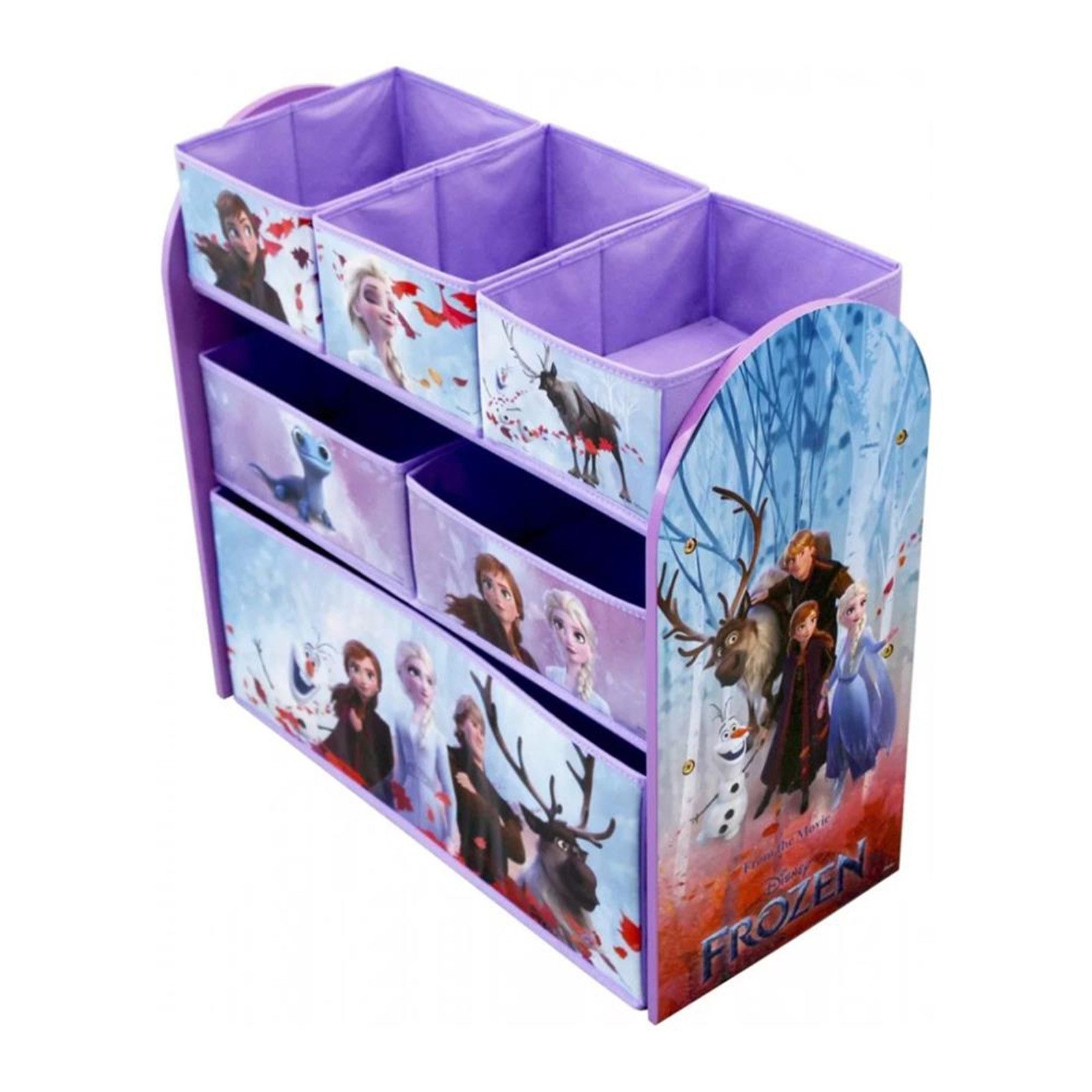 HTI-Living Kinderregal Aufbewahrungsregal Aufbewahrungsschrank Eiskönigin, Stück, Spielzeugkiste 6 Stoffboxen