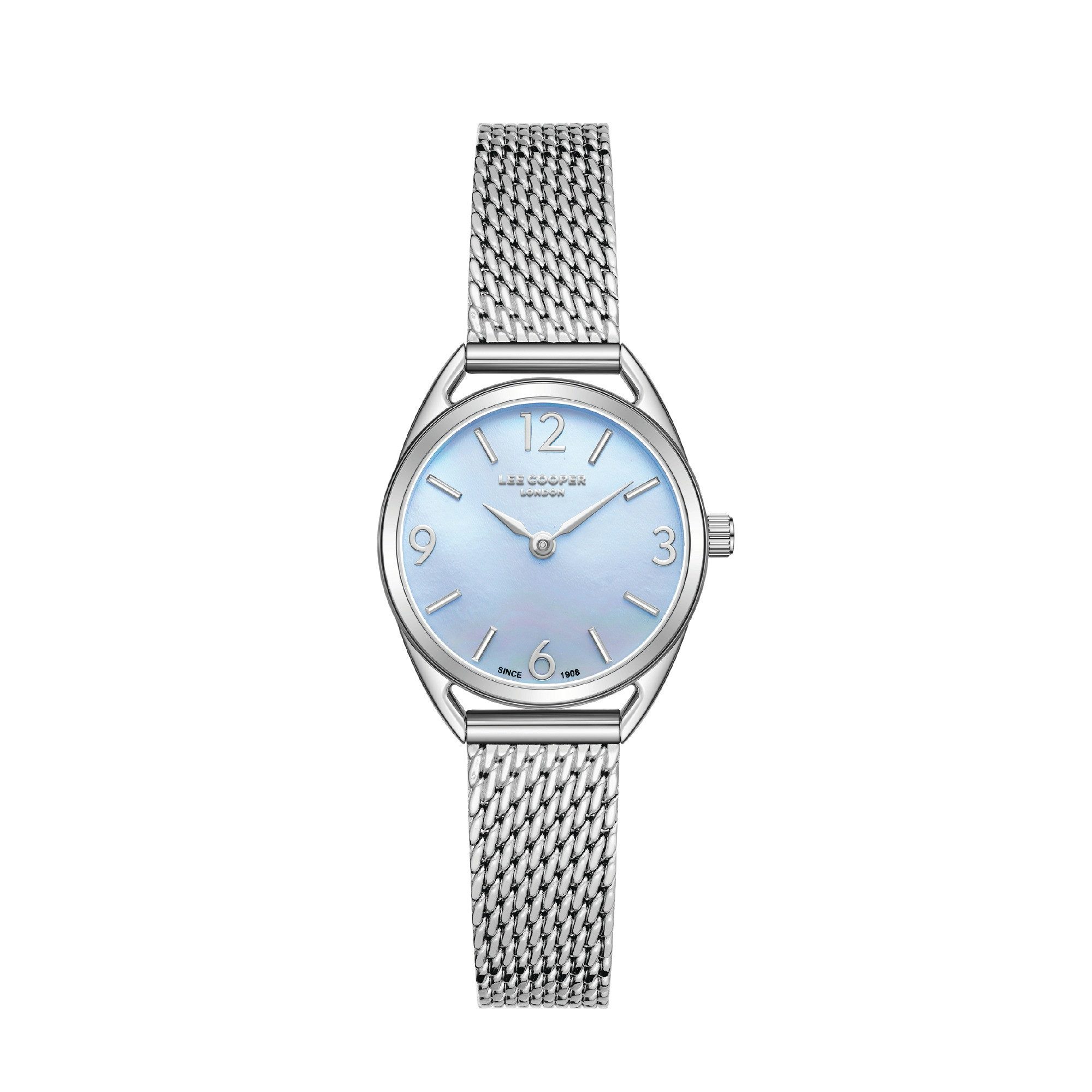 Lee Cooper Quarzuhr Damenuhr mit Milanaise-Armband, 26 mm, Damen Armbanduhr LC08207.300, Mineralglas, 3 ATM, inkl. Geschenkbox
