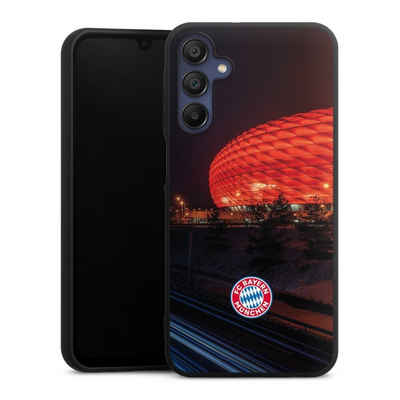 DeinDesign Handyhülle FC Bayern München FCB Stadion Allianz Arena bei Nacht FCB, Samsung Galaxy A15 Silikon Hülle Premium Case Handy Schutzhülle