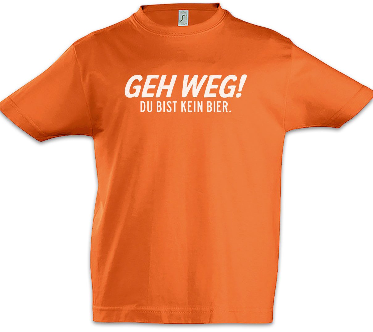 Print-Shirt Geh weg! Du bist kein Bier. Kinder T-Shirt Beer Party Kostüm Fasching