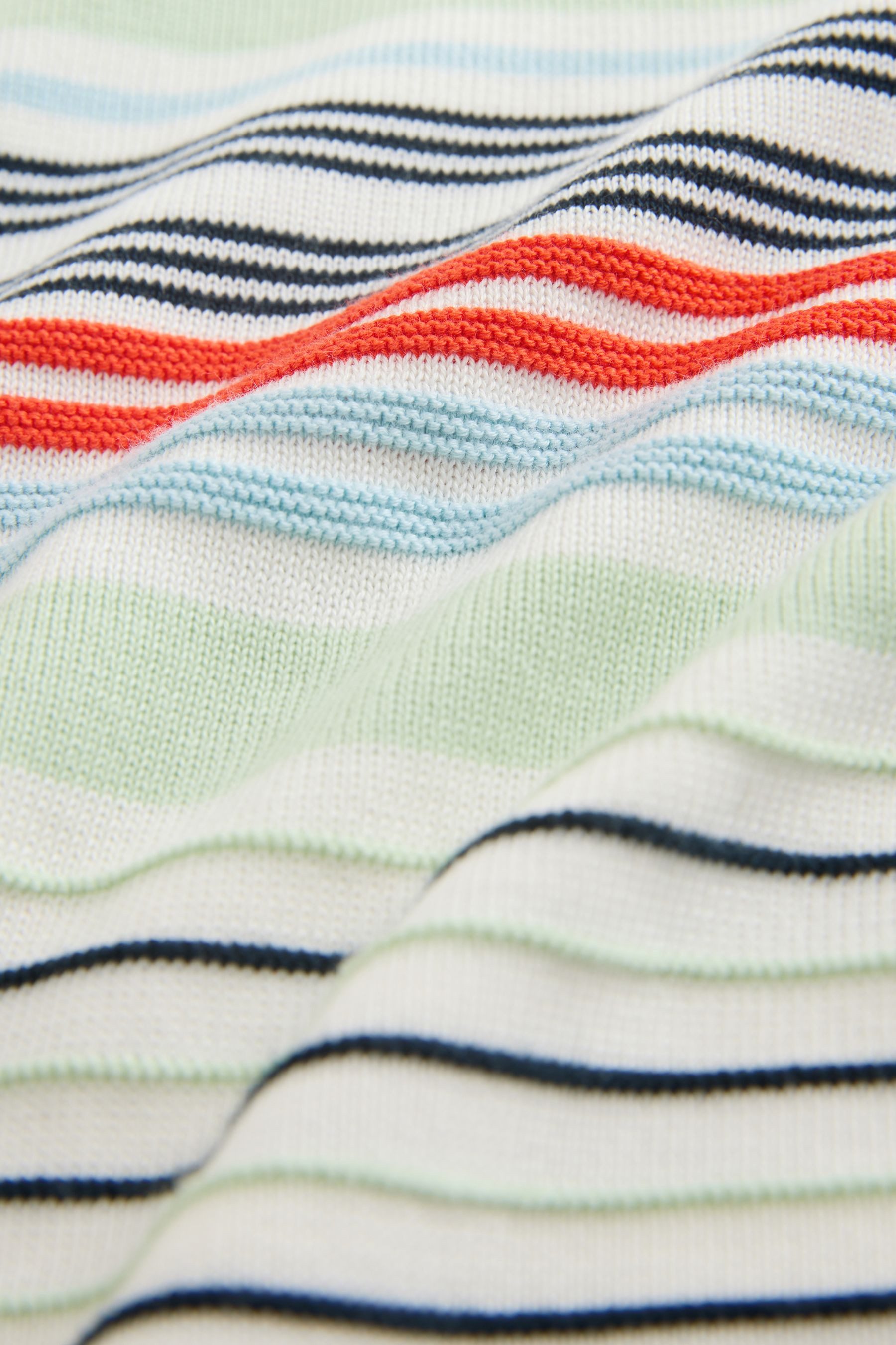 Next Poloshirt Kurzärmeliges Regular Fit Polohemd mit Streifen (1-tlg) – Bild 3 von 5
