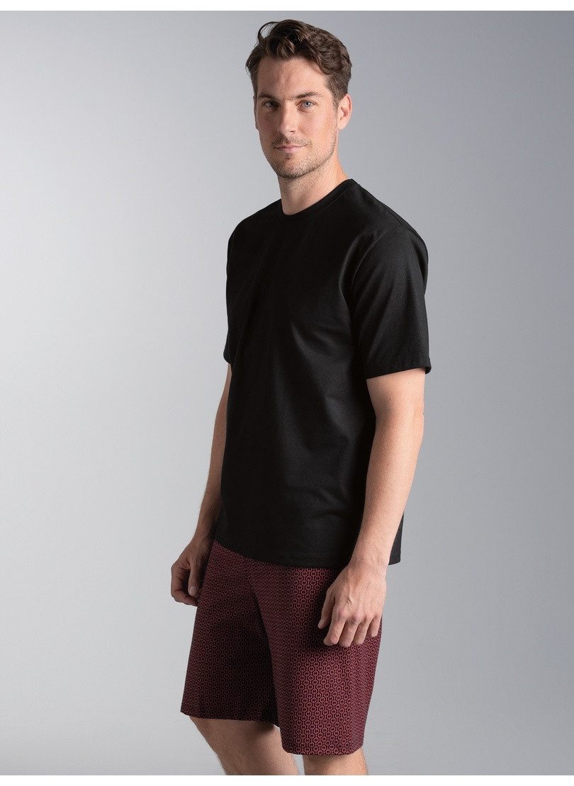 Trigema Schlafanzug TRIGEMA Shorty-Pyjama mit Kettenmuster (1 tlg)
