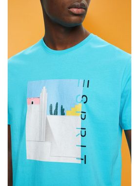 Esprit T-Shirt Baumwoll-T-Shirt mit Frontprint (1-tlg)