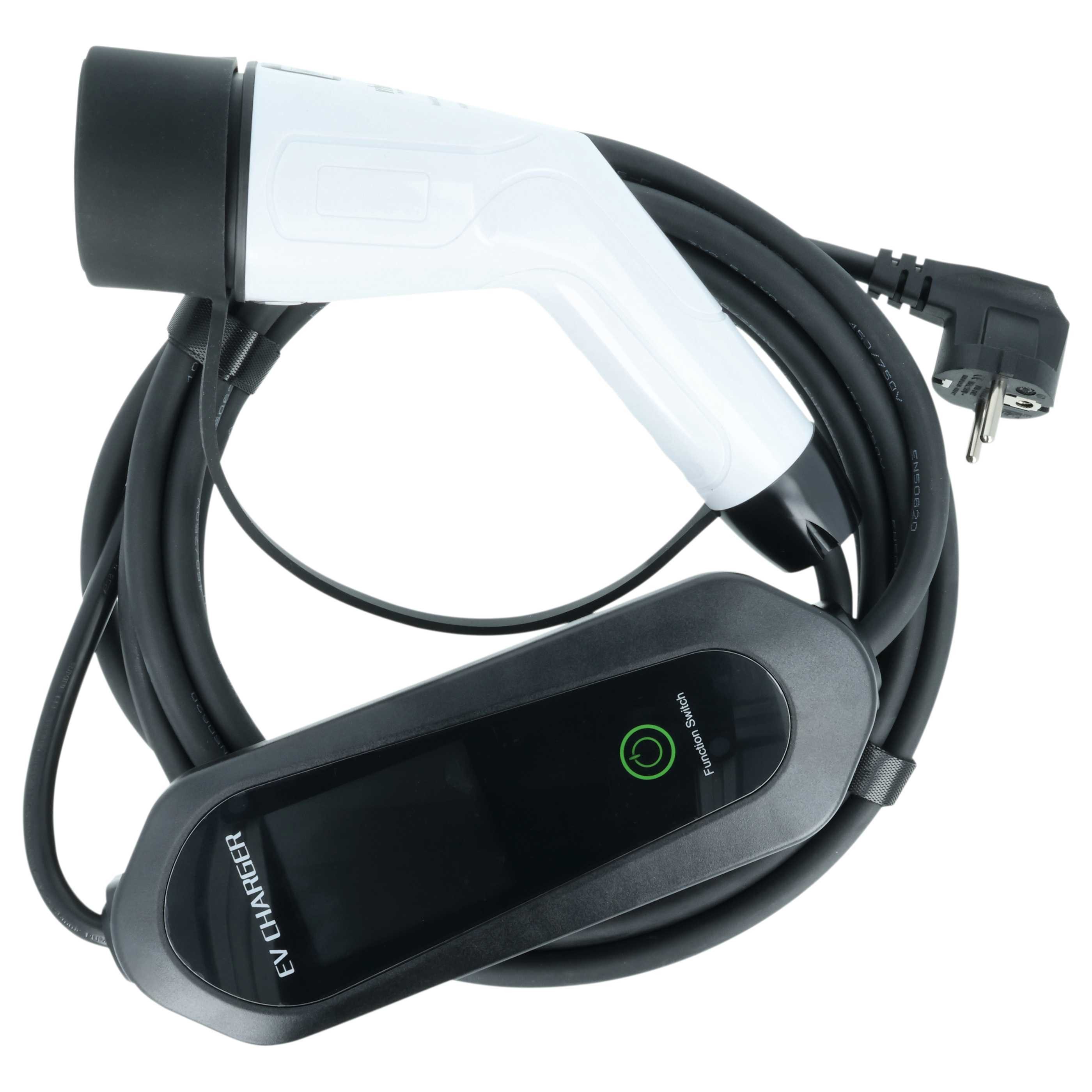 vhbw Typ 2 Ladekabel 3,5 kW 1-phasig für Elektroauto / Plug-in-Hybrid Autoladekabel, (500.0 cm), Gummischutzkappe,Überhitzungsschutz,Unterspannungsschutz