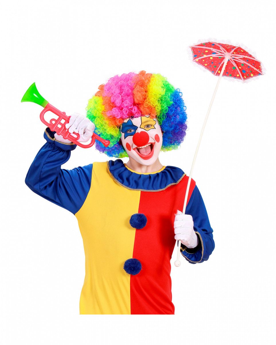 Horror-Shop Kostüm-Perücke Clown Kinderperücke Regenbogenfarbig