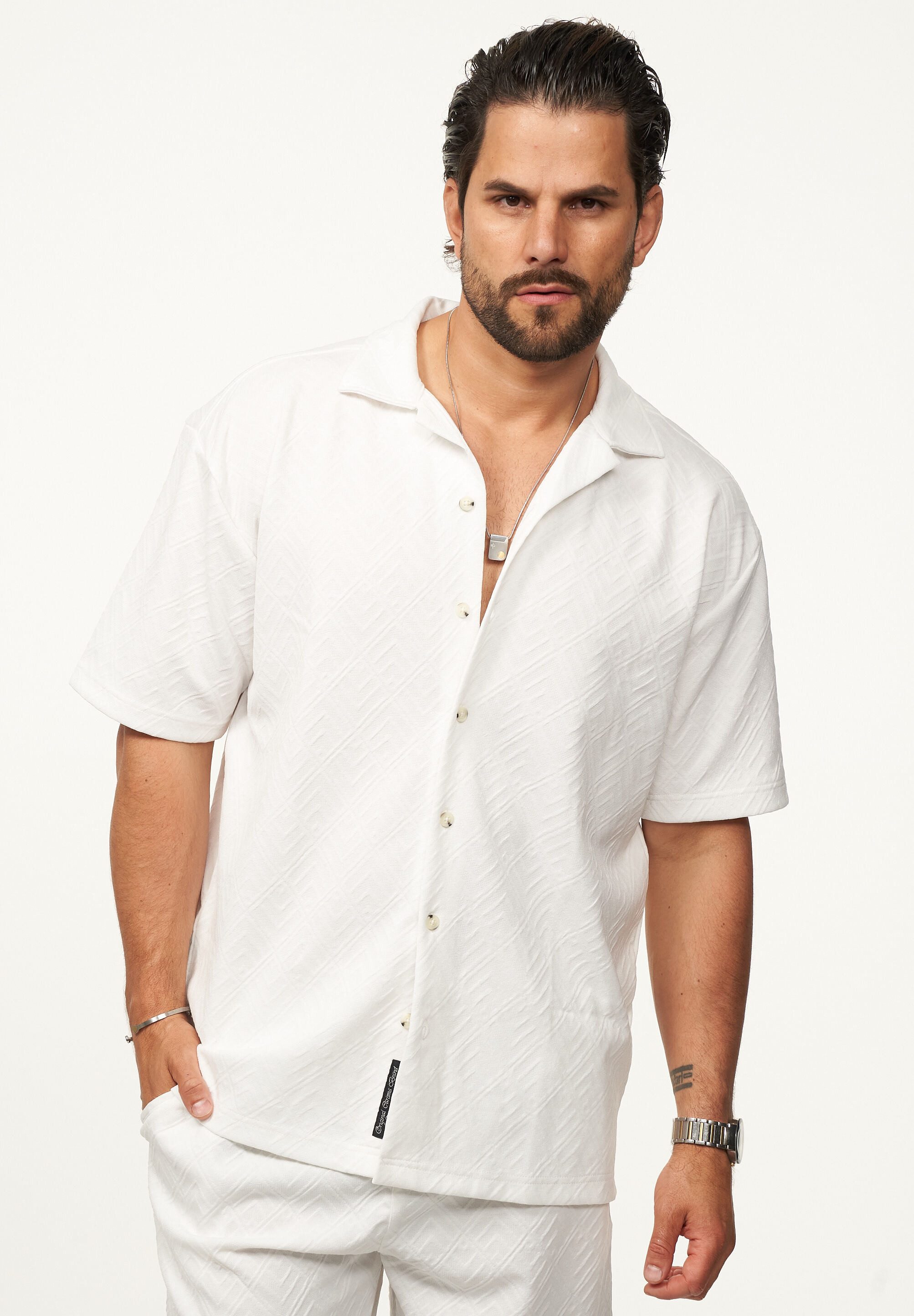CARISMA Kurzarmhemd im Summer-Look mit Strukturmuster Regular-Fit Herren Ku günstig online kaufen