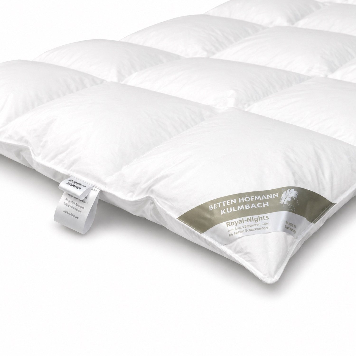 Betten Hofmann 4-Jahreszeitenbett Betten Hofmann Canada Kassetten Daunendecke 4x6 135x200 cm 100% Daunen, Füllung: 100% Daunen, Bezug: 100% Baumwolle, Bestseller, hergestellt in Deutschland, allergikerfreundlich