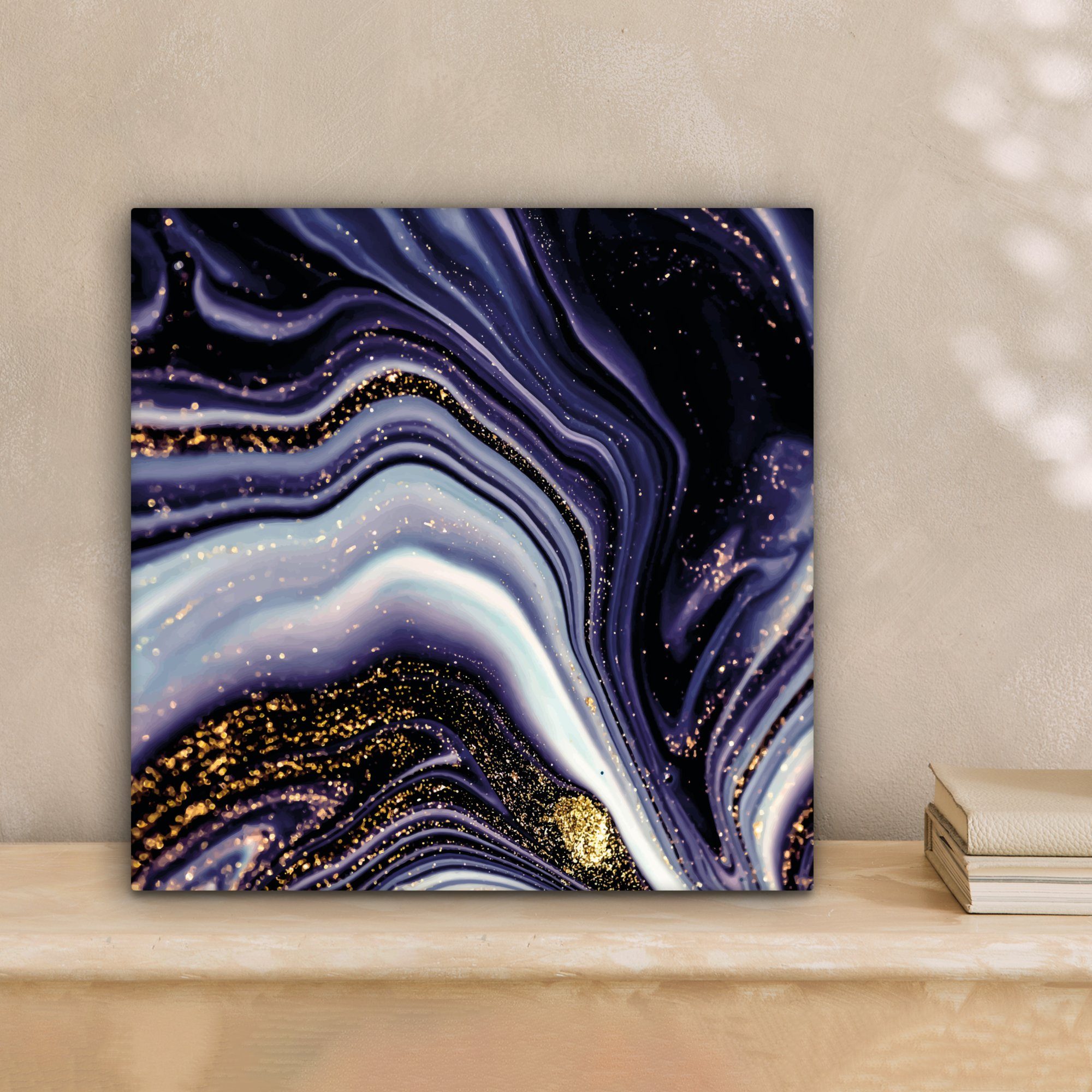 OneMillionCanvasses® Leinwandbild Marmor - Lila - günstig online kaufen