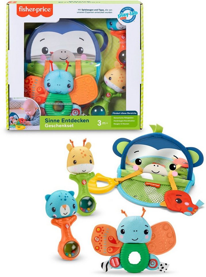 Fisher-Price® Greifspielzeug Sinne Entdecken Geschenkset (Set, 4-tlg)