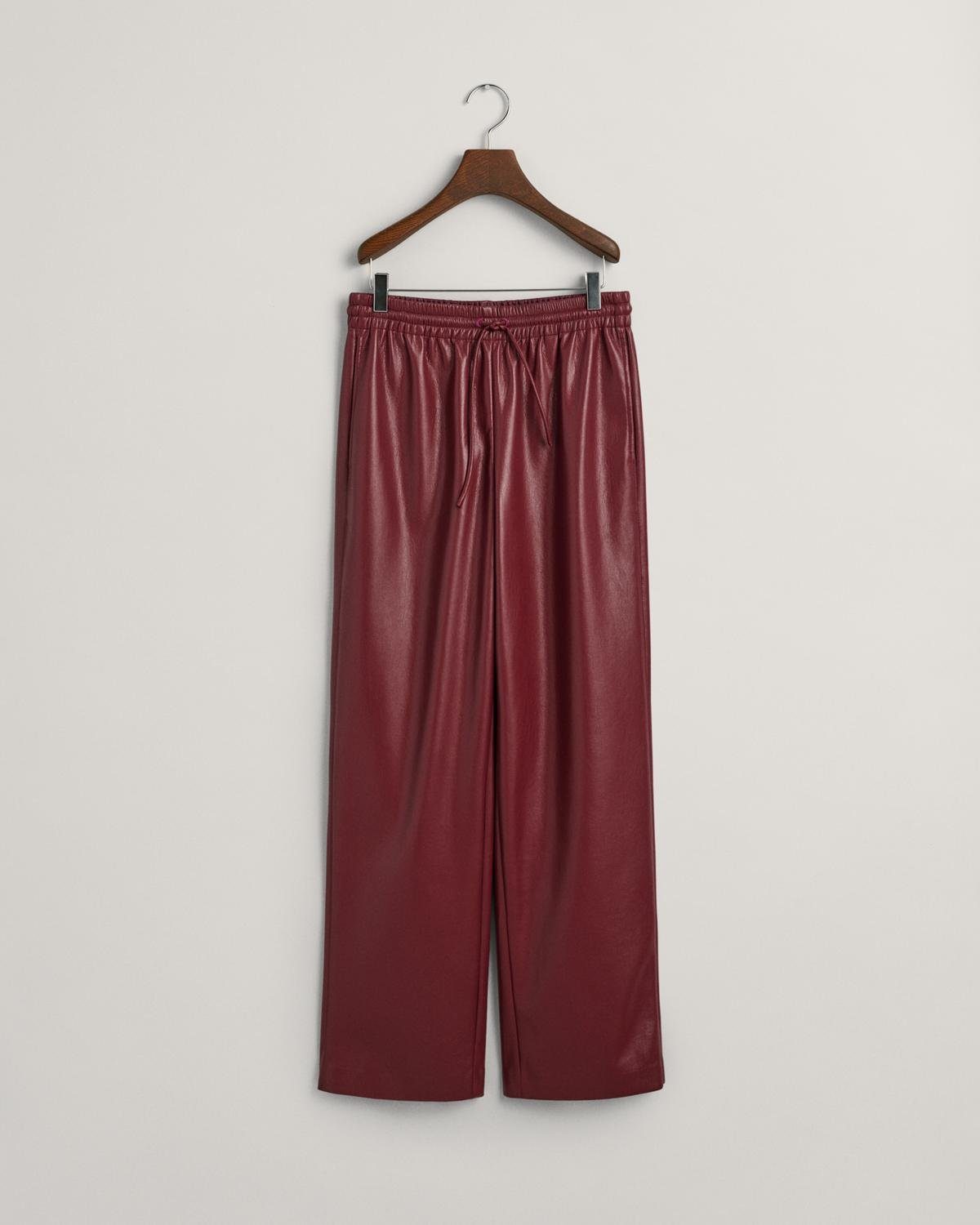 Gant Stoffhose RELAXED PULL FAUX LEATHER PANTS ON