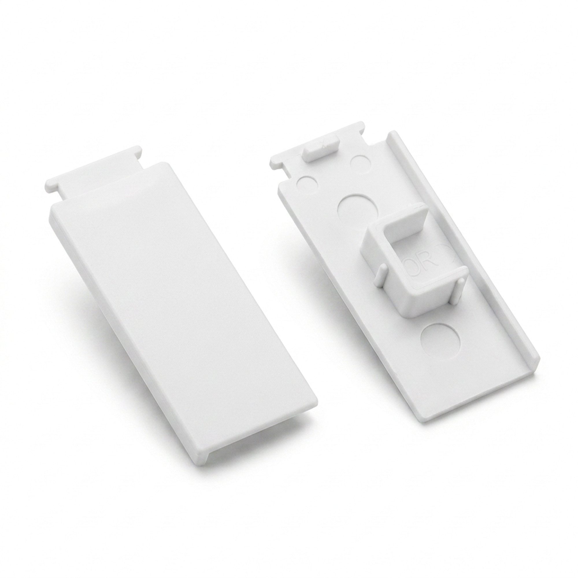Bestlivings Gardinenschiene Seitendeckel, 1-läufig, geklemmt, Kunststoff, 2er-Pack, robust, Stopper-Funktion, Steckmontage, Made in EU