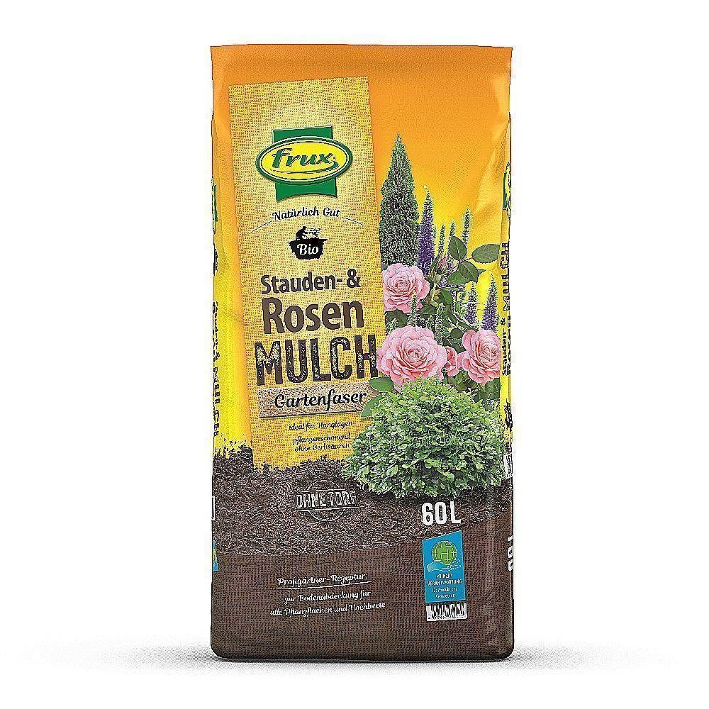 frux® Rindenmulch Bio Staudenmulch Rosenmulch 60l Naturfasermulch, 60 l